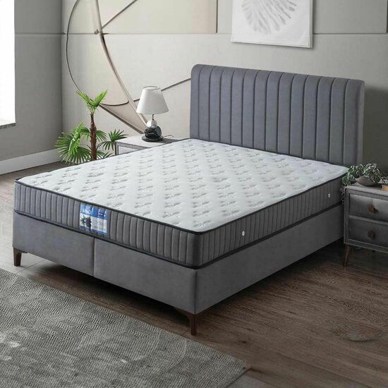 Saltea Calia, arcuri individuale, confort ortopedic, tesatura respirabila, 160x200 cm, gri picture - 2