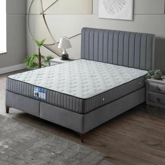 Saltea Calia, arcuri individuale, confort ortopedic, tesatura respirabila, 160x200 cm, gri picture - 2