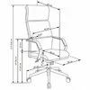 Scaun Costa birou cu mecanism TILT, piele ecologică, 60x63x117-124 cm, alb-negru picture - 5