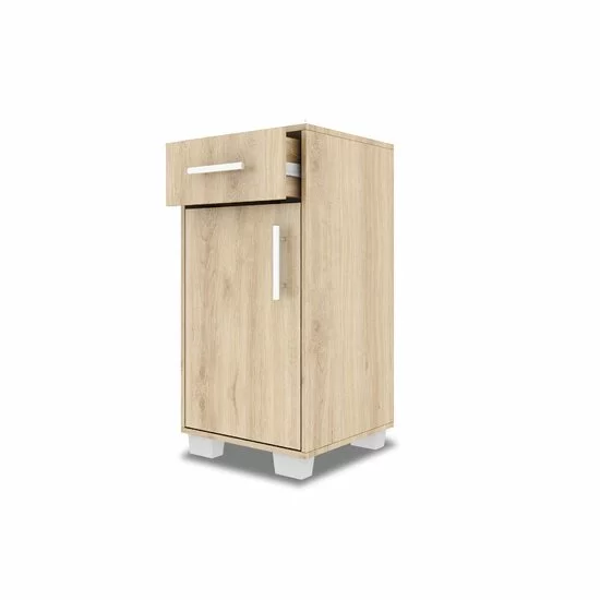 Cuier hol, Cu Spații Depozitare Și Oglindă, PAL, Design Modern, Alb picture - 6