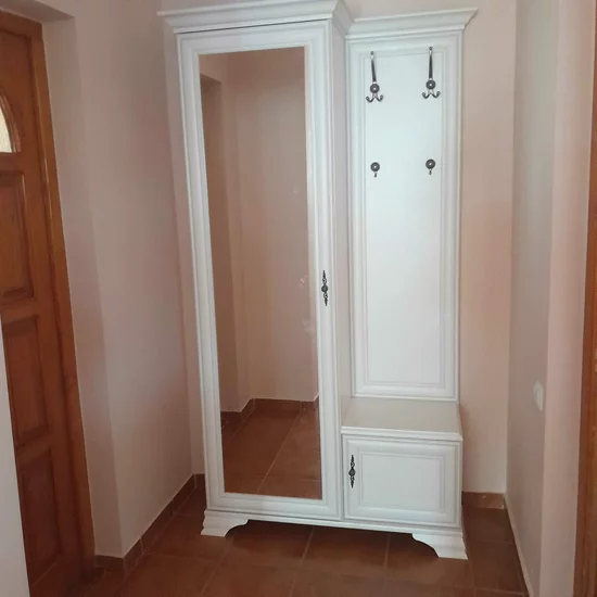 Cuier Idento cu oglindă 110 P/L, MDF și PAL, spațiu depozitare, 115.5x44x210 cm, alb alpin picture - 5