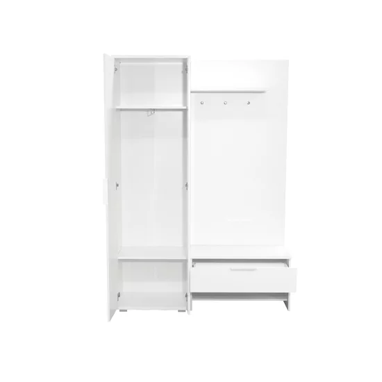 Cuier Milo Matt cu finisaj mat, design minimalist și PAL melaminat, 140x40x200 cm, alb picture - 2