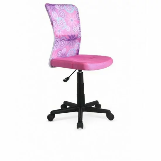 Scaun Dingo, cu decorațiuni elegante și tapițerie moale, structură metalică, 41x56x86 cm, roz cu decorațiuni picture - 2