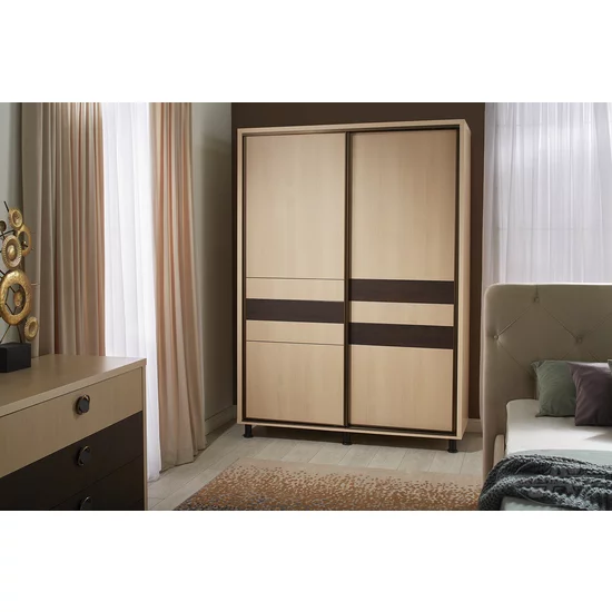 Dormitor Cristal - bej - pat 160x200 cm, modern, PAL picture - 3