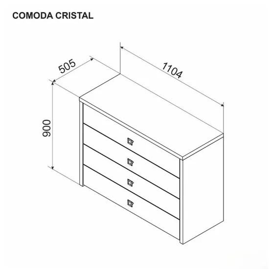 Dormitor Cristal - bej - pat 160x200 cm, modern, PAL picture - 6