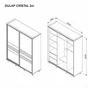 Dormitor Cristal - bej - pat 160x200 cm, modern, PAL picture - 7