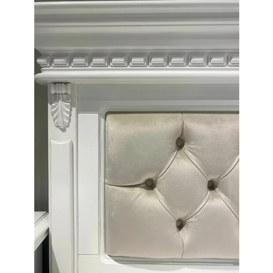 Dormitor Diana complet, design clasic, material lemn masiv și MDF, set mobilier elegant, alb picture - 5