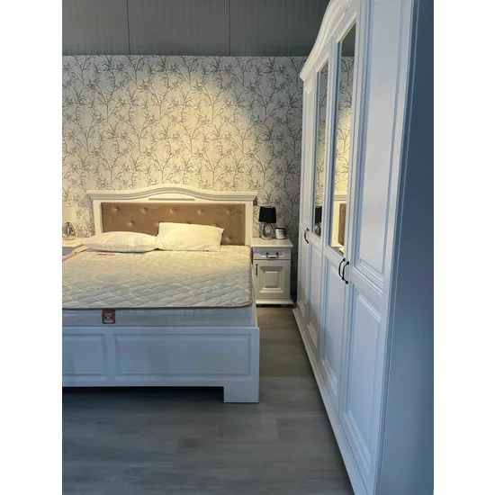 Dormitor Elena, Set Mobilier Clasic, PAL și MDF, 160x200 cm, Alb picture - 8