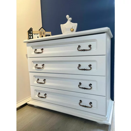 Dormitor Elena, Set Mobilier Clasic, PAL și MDF, 160x200 cm, Alb picture - 11