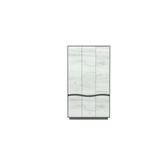 Set Dormitor Geneva Modular, PAL Laminat, 160x200 cm, Gri Grafit și Stejar Craft Alb picture - 3