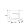Set Dormitor Geneva Modular, PAL Laminat, 160x200 cm, Gri Grafit și Stejar Craft Alb picture - 6