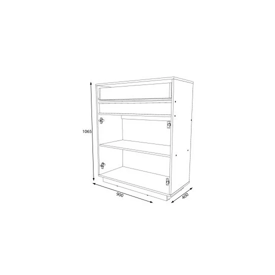 Set Dormitor Geneva Modular, PAL Laminat, 160x200 cm, Gri Grafit și Stejar Craft Alb picture - 8