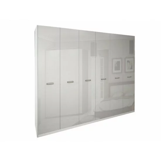 Dormitor Bella, set cu pat 160x200 cm, dulap 4 uși, 2 noptiere, finisaj alb picture - 6