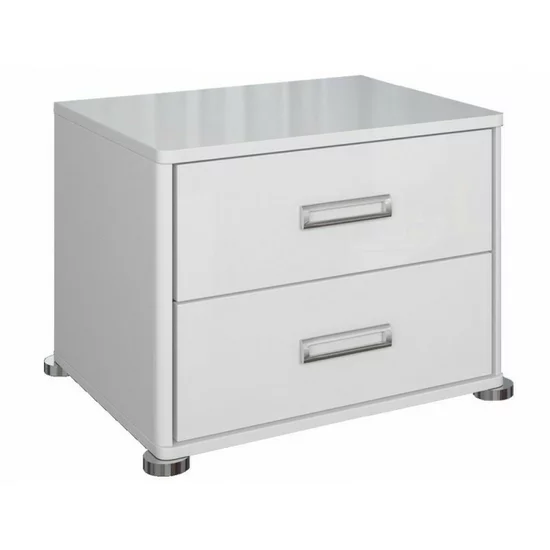 Dormitor Bella, set cu pat 160x200 cm, dulap 4 uși, 2 noptiere, finisaj alb picture - 5