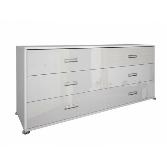 Dormitor Bella, set cu pat 160x200 cm, dulap 4 uși, 2 noptiere, finisaj alb picture - 11