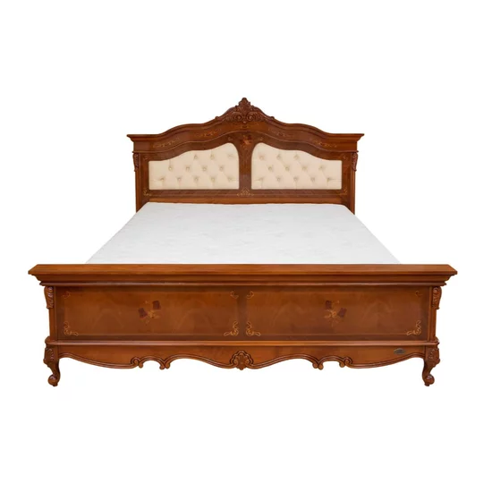 Dormitor Milly complet din lemn masiv paltin, tei, panel și MDF, cu intarsii din furnir de nuc, mahon și cireș picture - 4