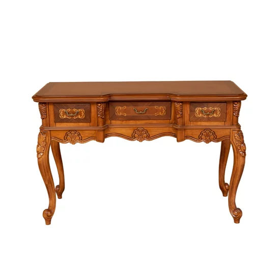 Dormitor Milly complet din lemn masiv paltin, tei, panel și MDF, cu intarsii din furnir de nuc, mahon și cireș picture - 6