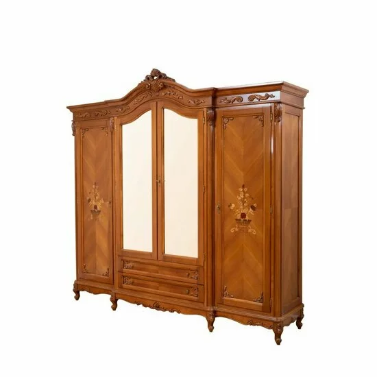 Set dormitor Paris, design clasic + finisaje premium, lemn masiv fag + MDF furniruit, dimensiuni variabile, nuc picture - 3