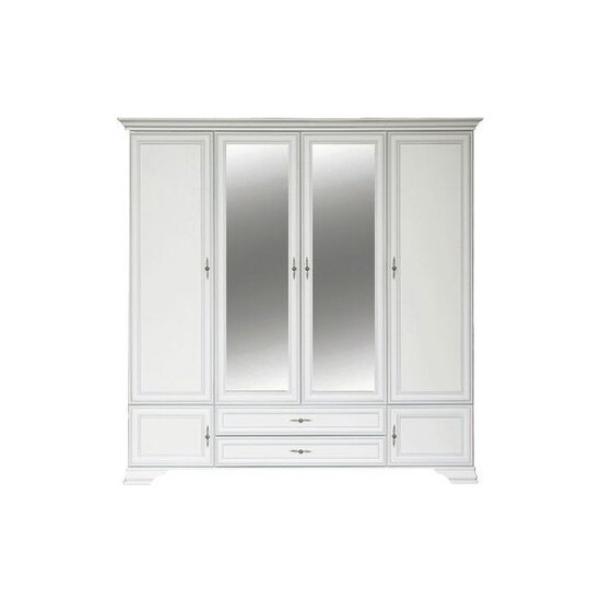Dulap Idento Cu Oglinda SZF6D2S 227x61x225 cm Alb picture - 1