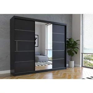 Dulap Alba cu oglinda - 250x218x61 cm, culori personalizabile, material PAL