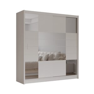 Dulap Aruba 2, stil contemporan, sistem cu uși glisante, pal melaminat rezistent, spațiu eficient, 203x65x210 cm, casmir