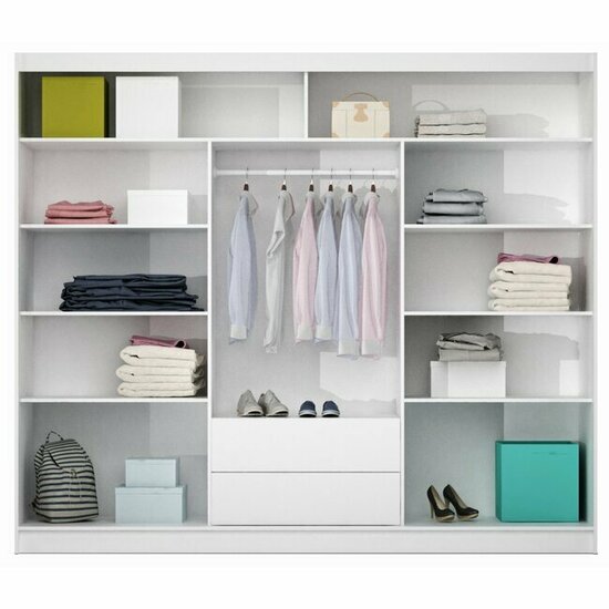 Dulap Aruba 2, design rafinat, structură durabilă, compartimentare optimizată, feronerie premium, 250x65x210 cm, casmir picture - 3