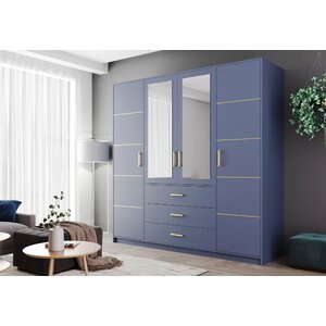 Dulap Bali 2 D4 147x58x200 cm Albastru