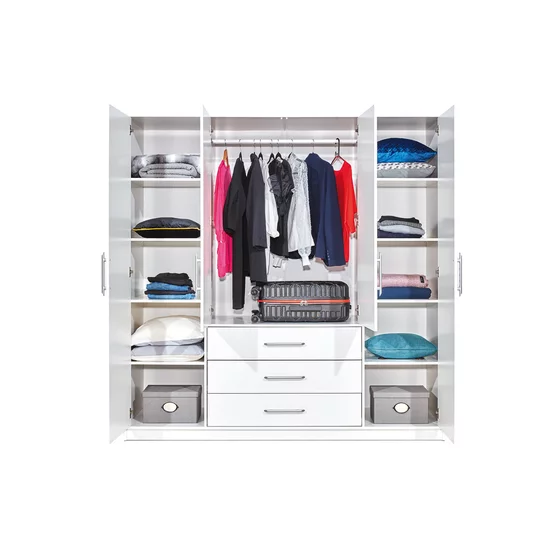 Dulap Bali, spațiu generos de depozitare, PAL melaminat, 240x58x200 cm, alb picture - 2