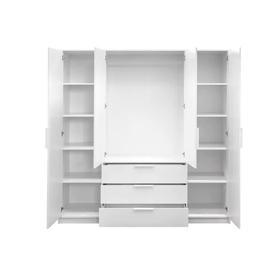 Dulap Bali D4 Lux 196x58x200 cm Alb picture - 2