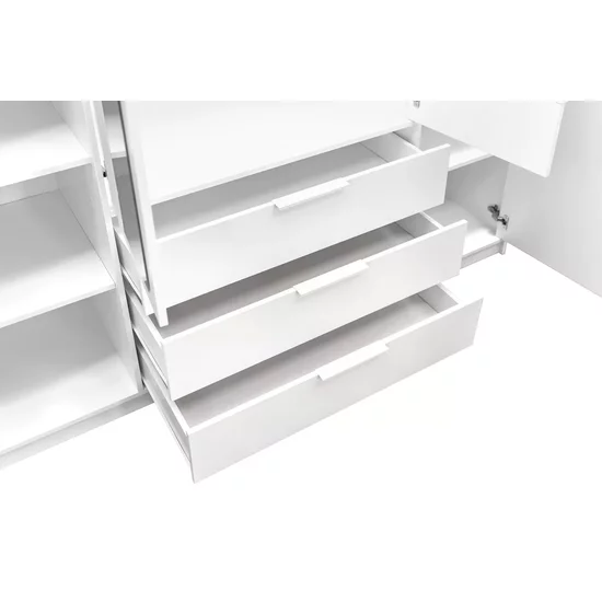 Dulap Bali D4 Lux, 4 uși spațioase, design modern, PAL melaminat, 196x58x200 cm, alb picture - 3