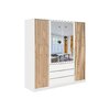 Dulap Bali D4 Lux 196x58x200 cm Alb picture - 1