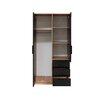 Dulap Bali Lux D2 1,00/0,58/2,00M Negru picture - 2