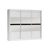 Dulap  Batumi Cu Oglinda 250x61x215 cm Alb picture - 2