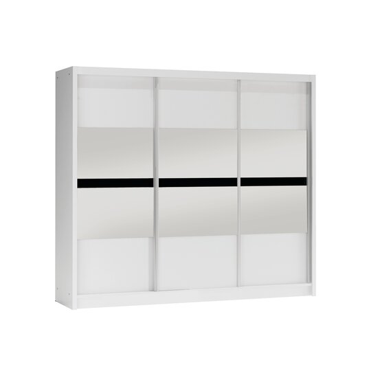 Dulap  Batumi Cu Oglinda 250x61x215 cm Alb picture - 2