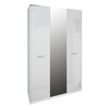 Dulap Melisa 3 Usi si Oglinda Alb 139x55x225.6 cm picture - 1