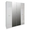Dulap Melisa 4 Usi si Oglinda Alb 184x55x225.6 cm picture - 1