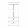 Dulap BODENA 4D – Dulap haine cu 4 uși, compartimentare generoasă, 90 cm lățime picture - 3