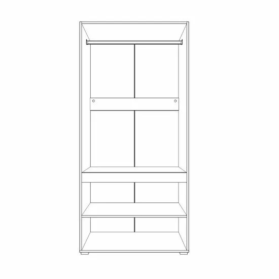 Dulap BODENA 4D – Dulap haine cu 4 uși, compartimentare generoasă, 90 cm lățime picture - 3