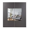 Dulap Boston, design modern cu usi culisante, PAL melaminat, 215x203x65 cm, Alb picture - 2