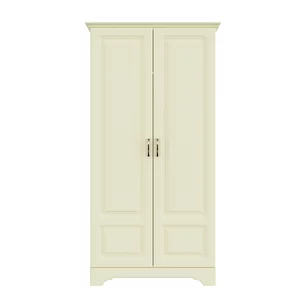 Dulap Boston 2D, 2 uși, design elegant și MDF frezat, 100x52x205 cm, ivory
