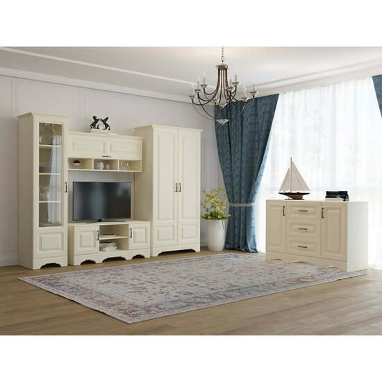 Dulap Boston 2D, 2 uși, design elegant și MDF frezat, 100x52x205 cm, ivory picture - 3