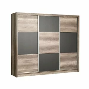 Dulap Cordoba cu usi glisante din PAL, 2,50x0,61x2,15 m, canion si lava