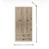 Dulap Koen II Cu 2 Uși, PAL Laminat, 103.5x200.5x56.5 cm, Pin Arizona și Stejar Nava picture - 2