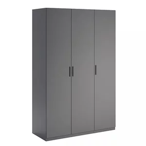 Dulap Dominika cu 3 uși, compartimentare eficientă, 210x134.4x55 cm, gri