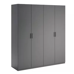 Dulap Dominika cu 4 uși, spațios și funcțional, 210x179.2x55 cm, gri