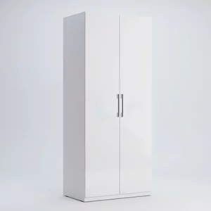 Dulap Family, 2 uși, PAL, 89.6x54.6x210.6 cm, alb