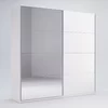Dulap Family, cu uși culisante și oglindă, PAL/MDF, 250x61.5x211.5 cm, Alb picture - 1