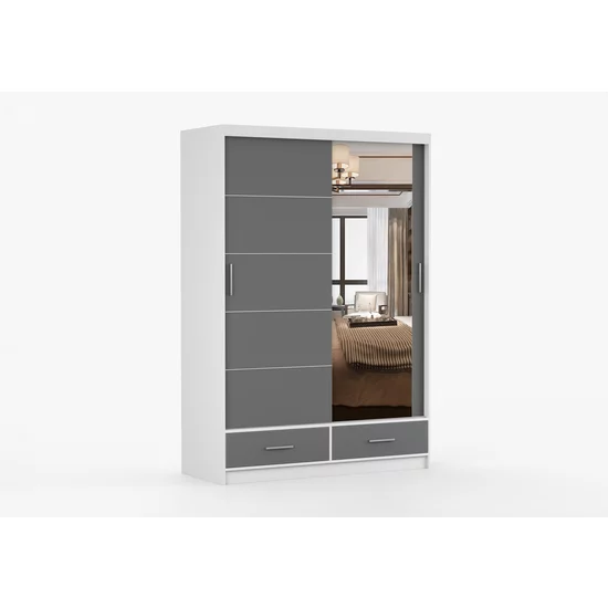 Dulap Florence 2D mat - 150x218x61 cm, culori personalizabile, material PAL picture - 2