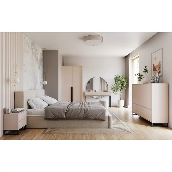 Dulap Genua, spațiu generos de depozitare, uși glisante cu feronerie Hafele, PAL melaminat, 105x64.5x215 cm, bej picture - 7