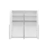 Dulap Genua, compartimentare eficientă, PAL melaminat rezistent și uși glisante, 210x217x65 cm, alb picture - 2